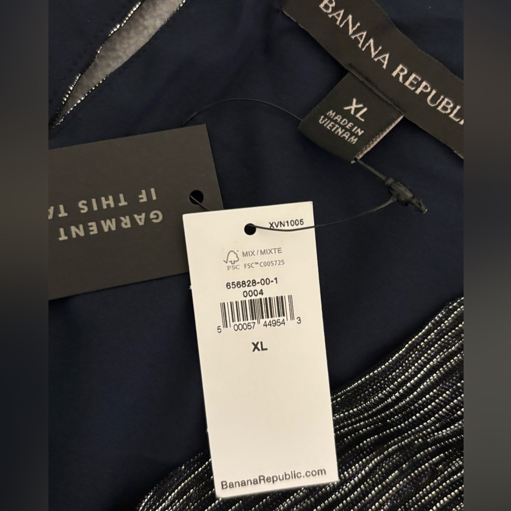 NEW NWT Banana Republic XL Metallic wide leg Jumpsuit V-neck Pants - Picture 4 of 16